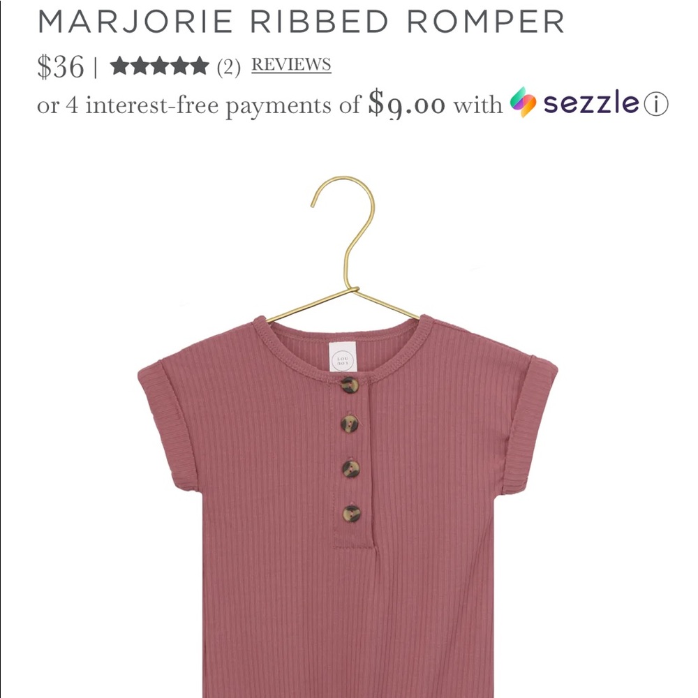 Lou Lou and company ribbed romper